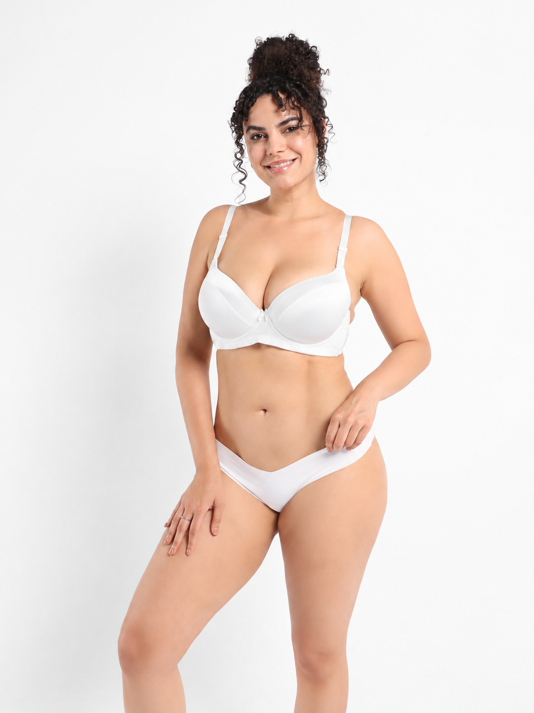 Full Coverage Plus Size Satin Bra