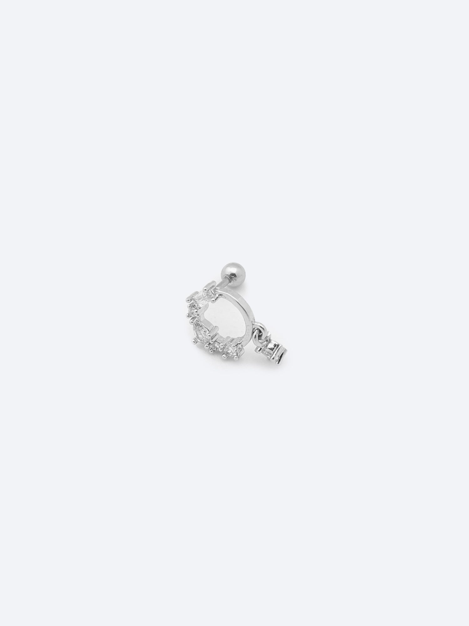 Luna Silver-Tone Stainless Steel Hoop Earrings