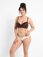 Full Coverage Plus Size Satin Bra