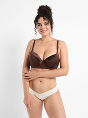 Full Coverage Plus Size Satin Bra