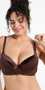 Full Coverage Plus Size Satin Bra