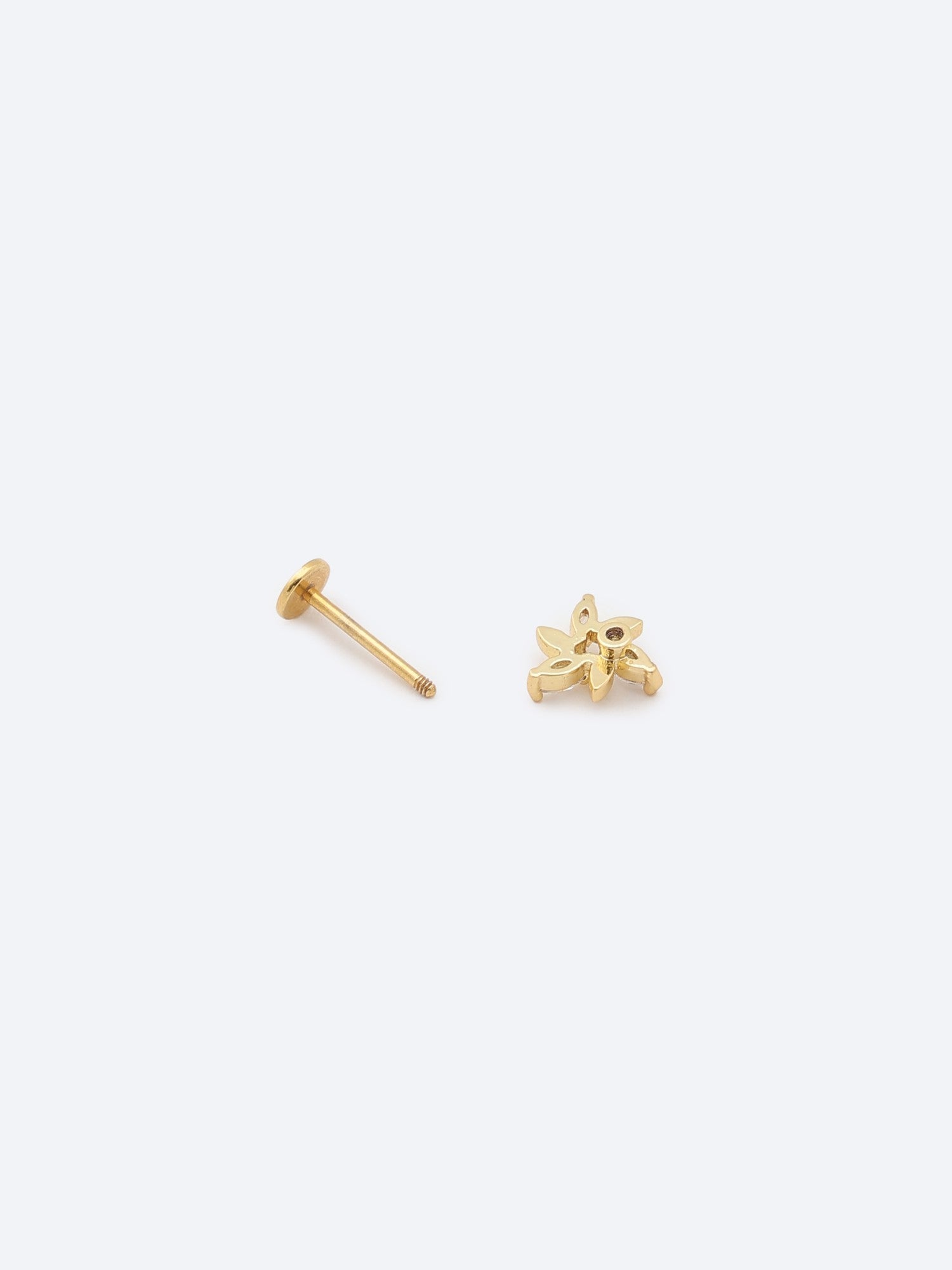Celestial Seastar Gold-Tone Stainless Steel Stud Earrings