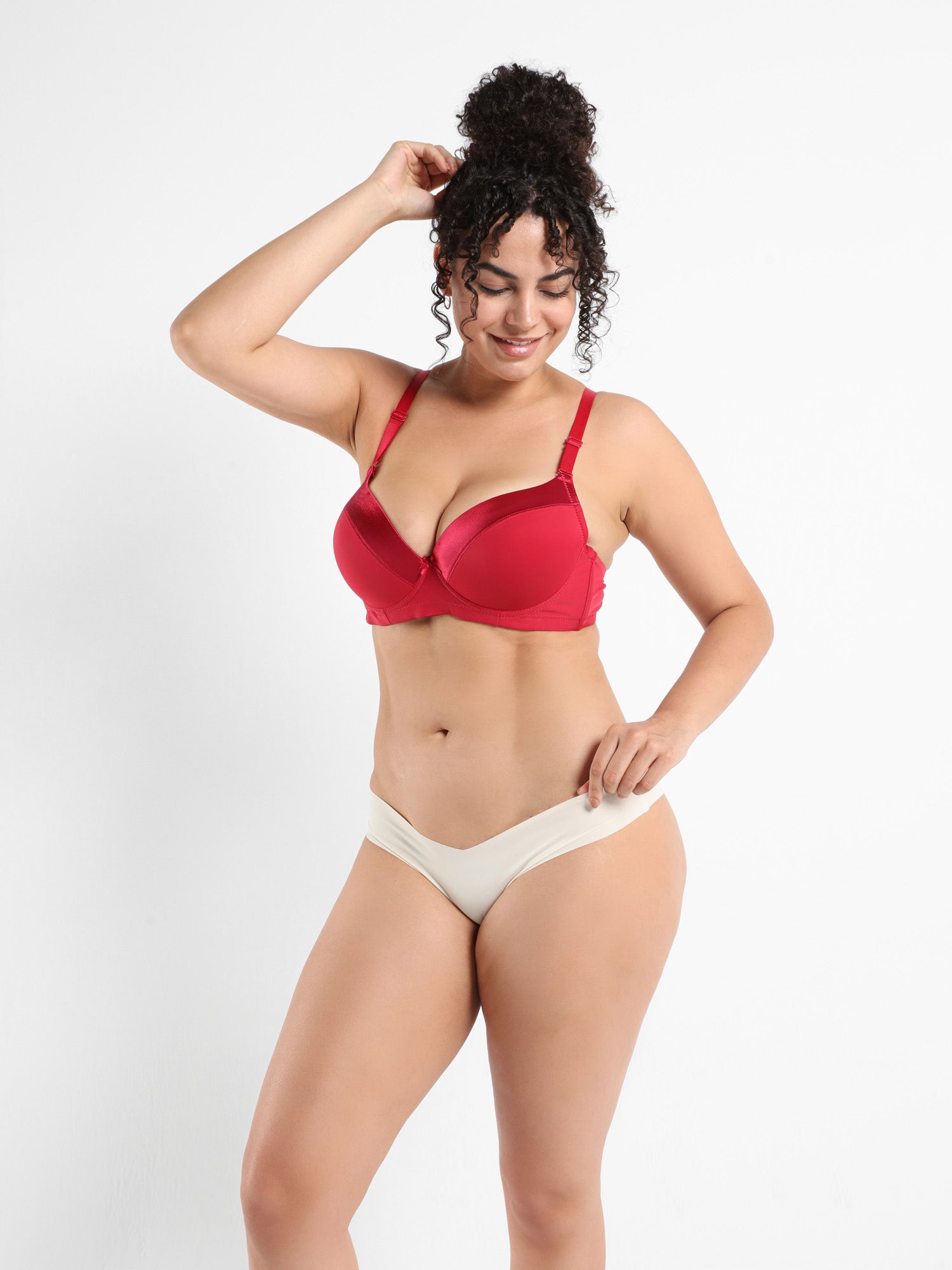 Full Coverage Plus Size Satin Bra