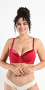 Full Coverage Plus Size Satin Bra