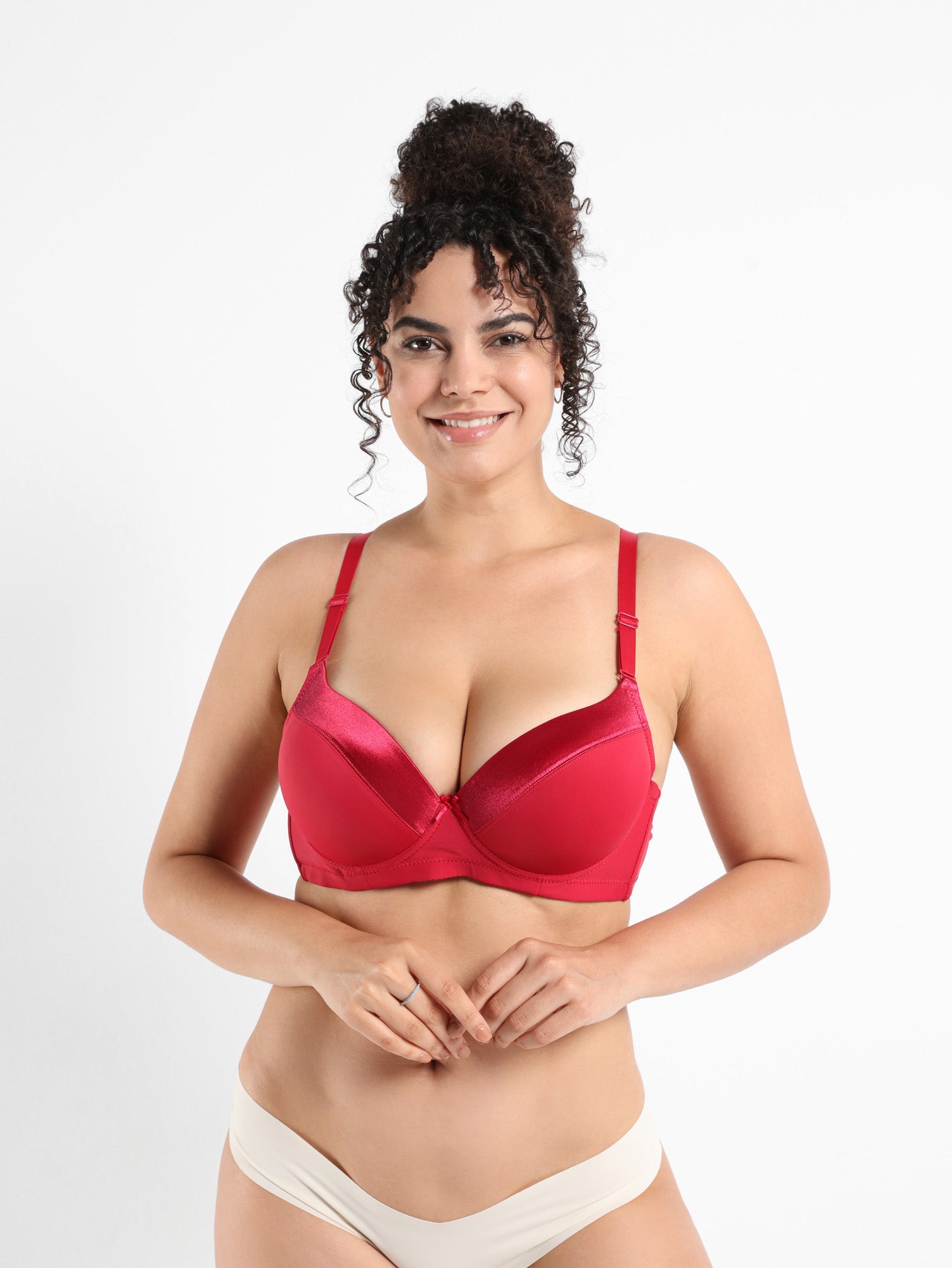 Full Coverage Plus Size Satin Bra