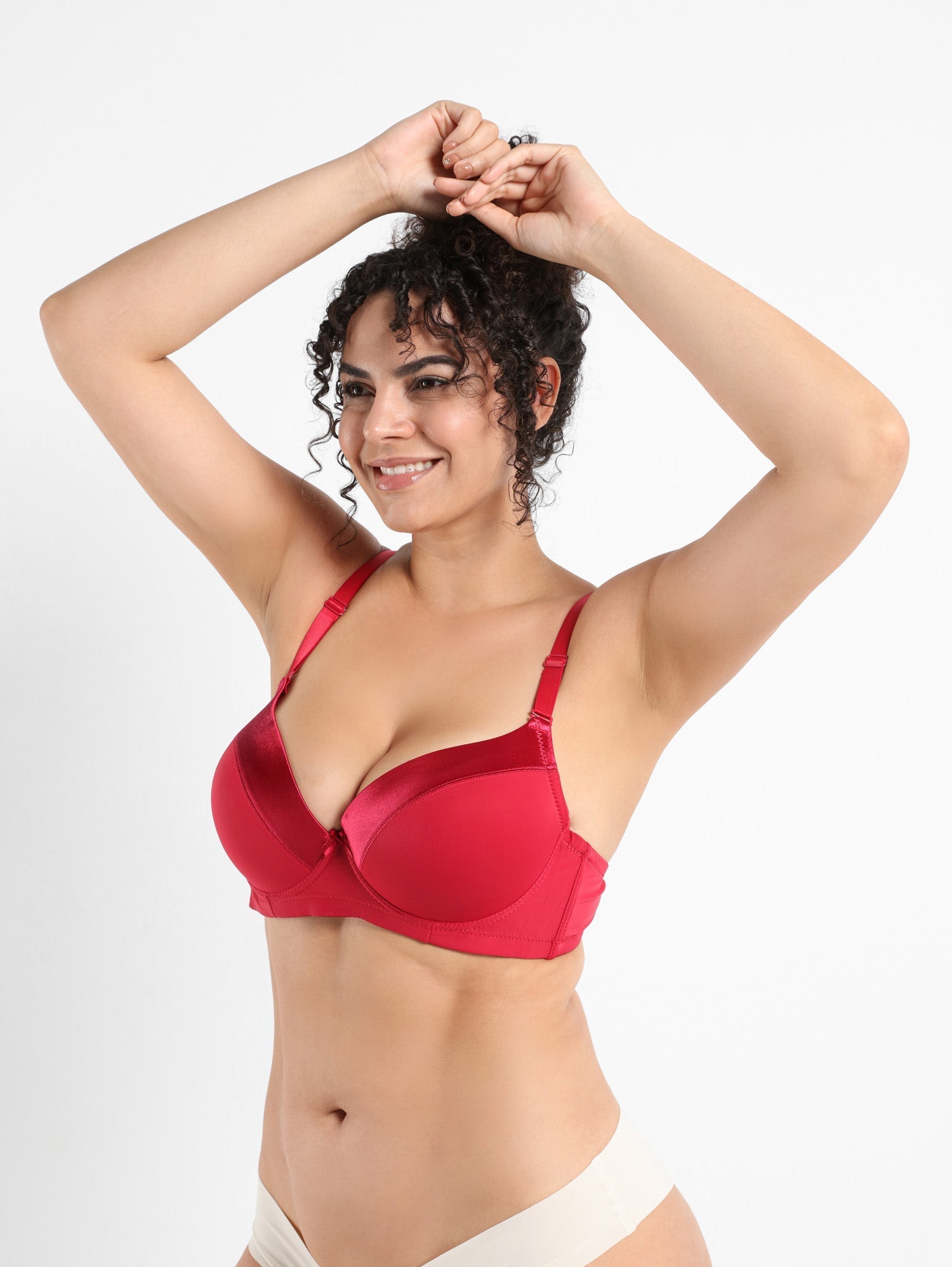 Full Coverage Plus Size Satin Bra