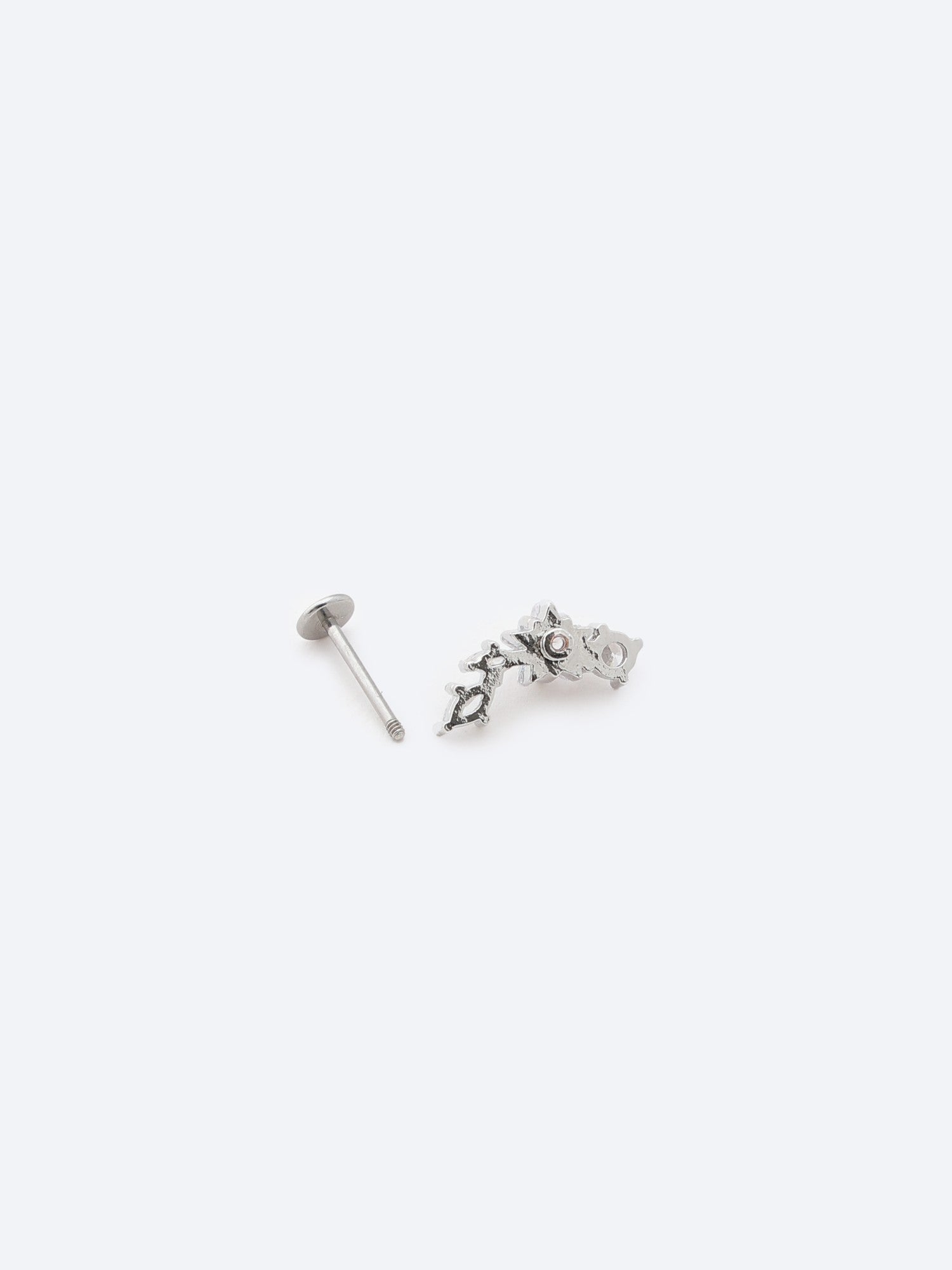 Ember Silver-Tone Stainless Steel Stud Earrings