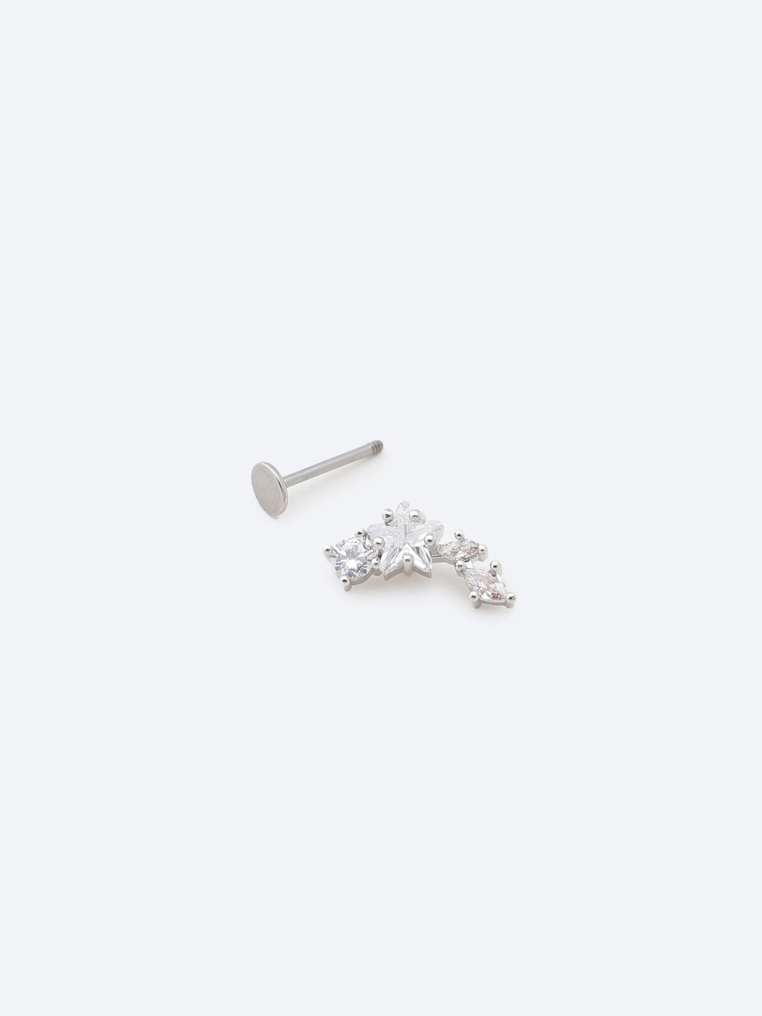 Ember Silver-Tone Stainless Steel Stud Earrings