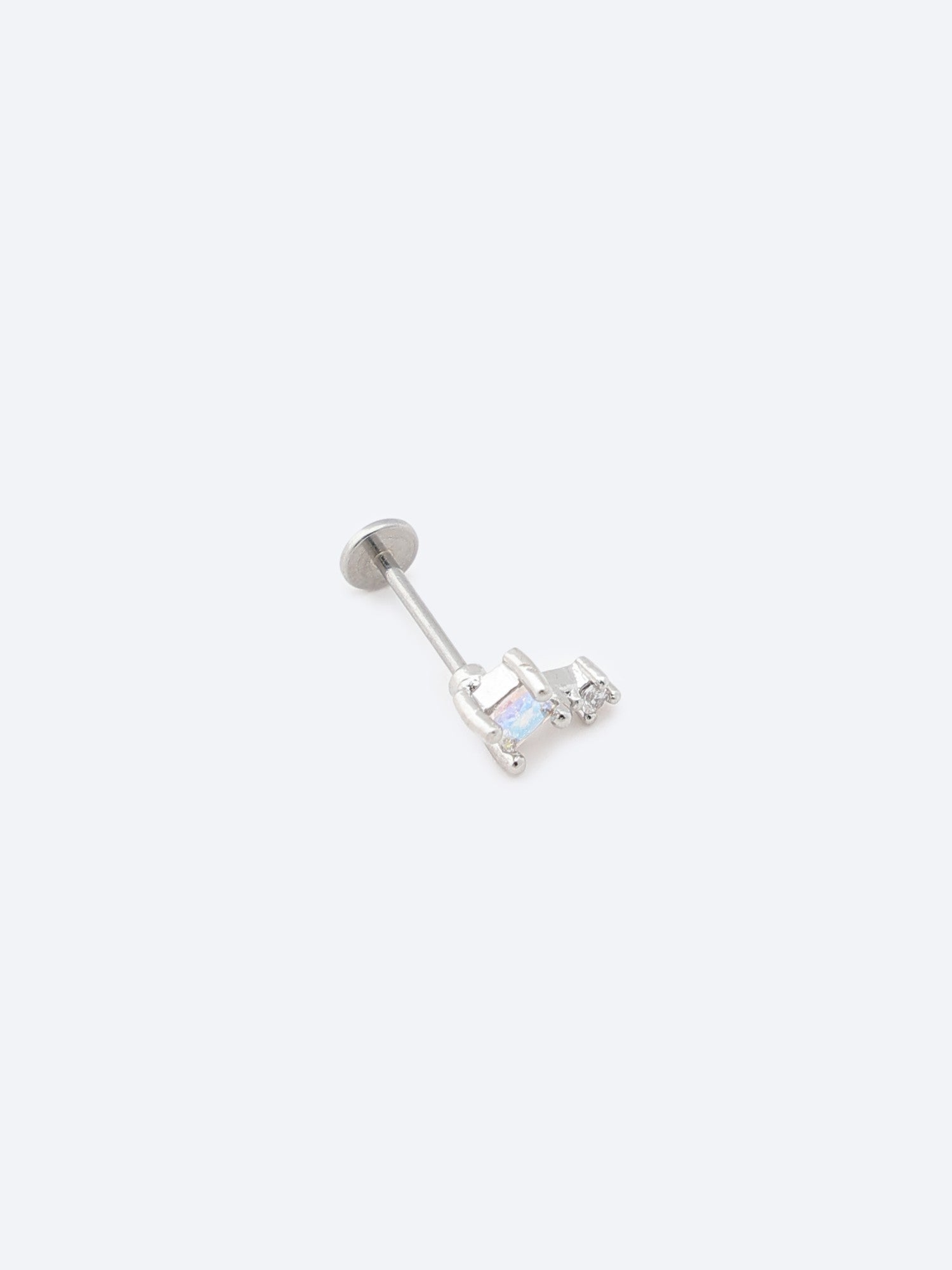 Astra Silver-Tone Stainless Steel Stud Earrings