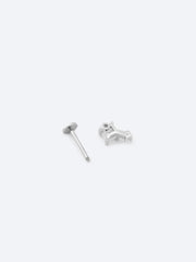 Astra Silver-Tone Stainless Steel Stud Earrings