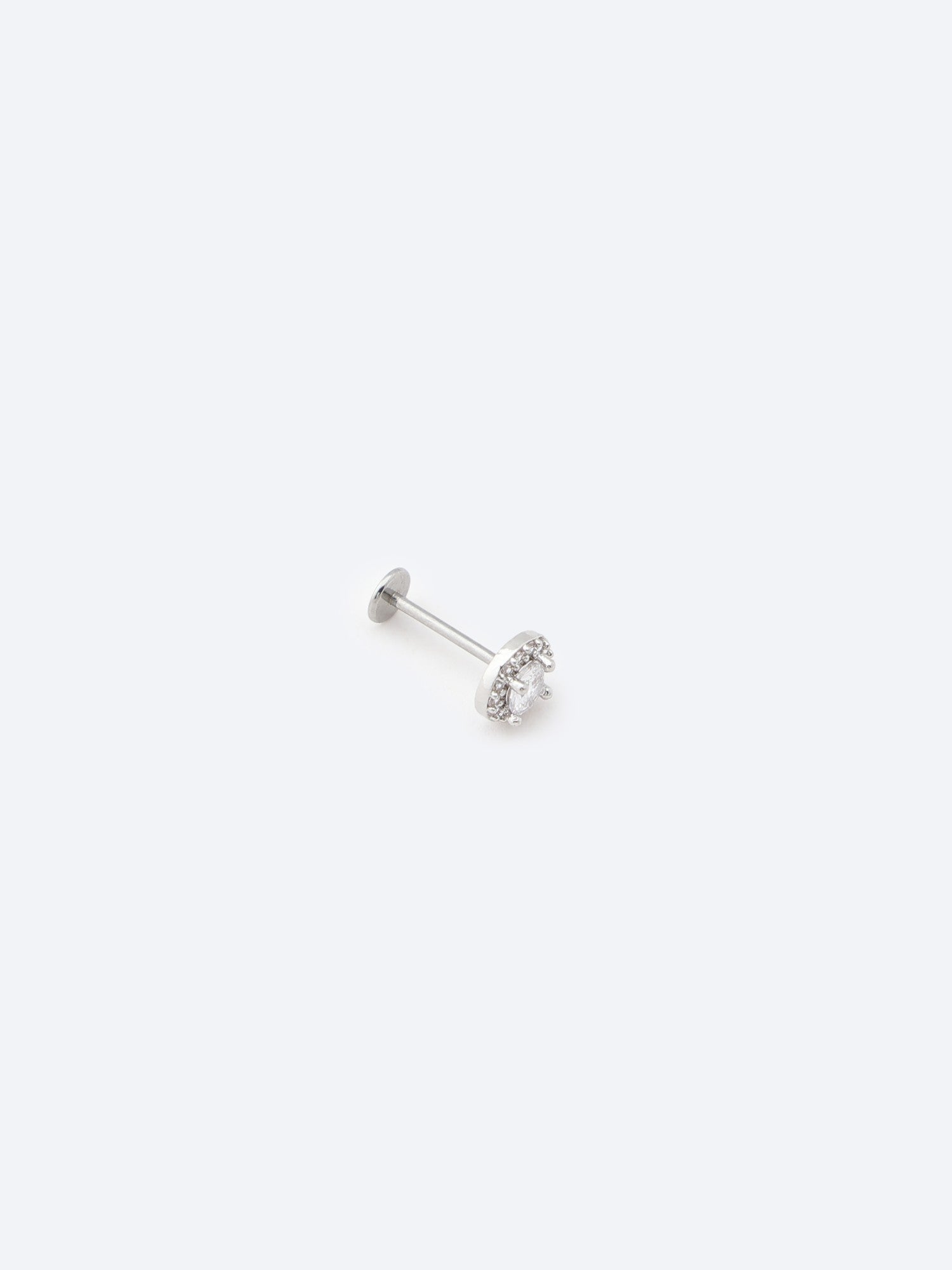 Lyric Silver-Tone Stainless Steel Stud Earrings