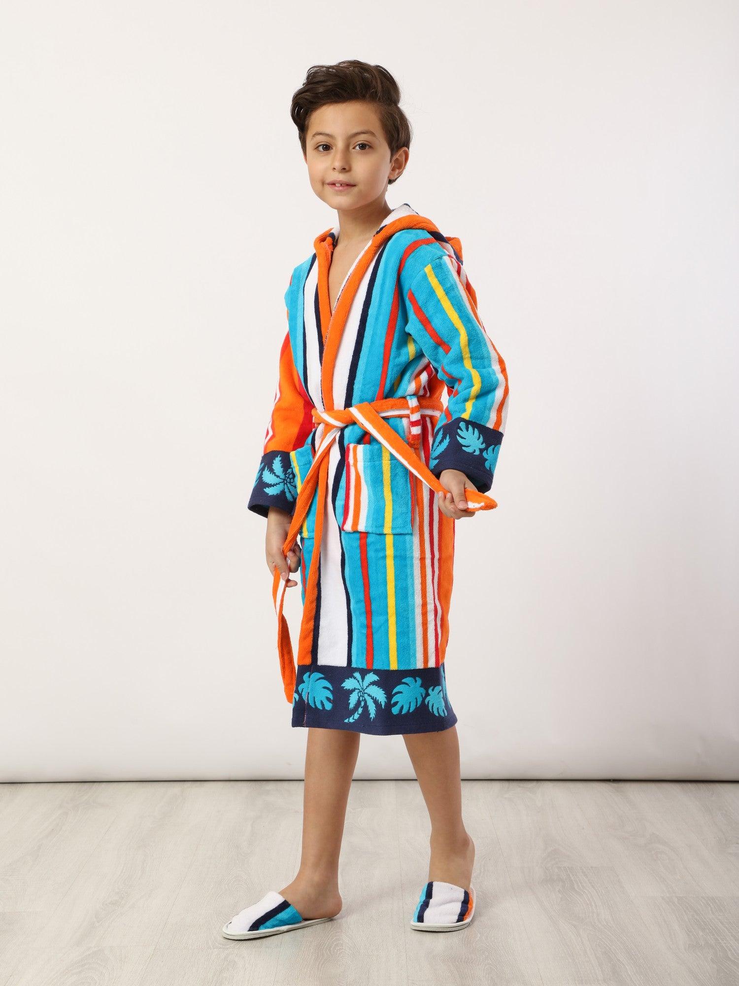 Eve Stripe Kid MultiColor Bathrobe - Eve Chantelle
