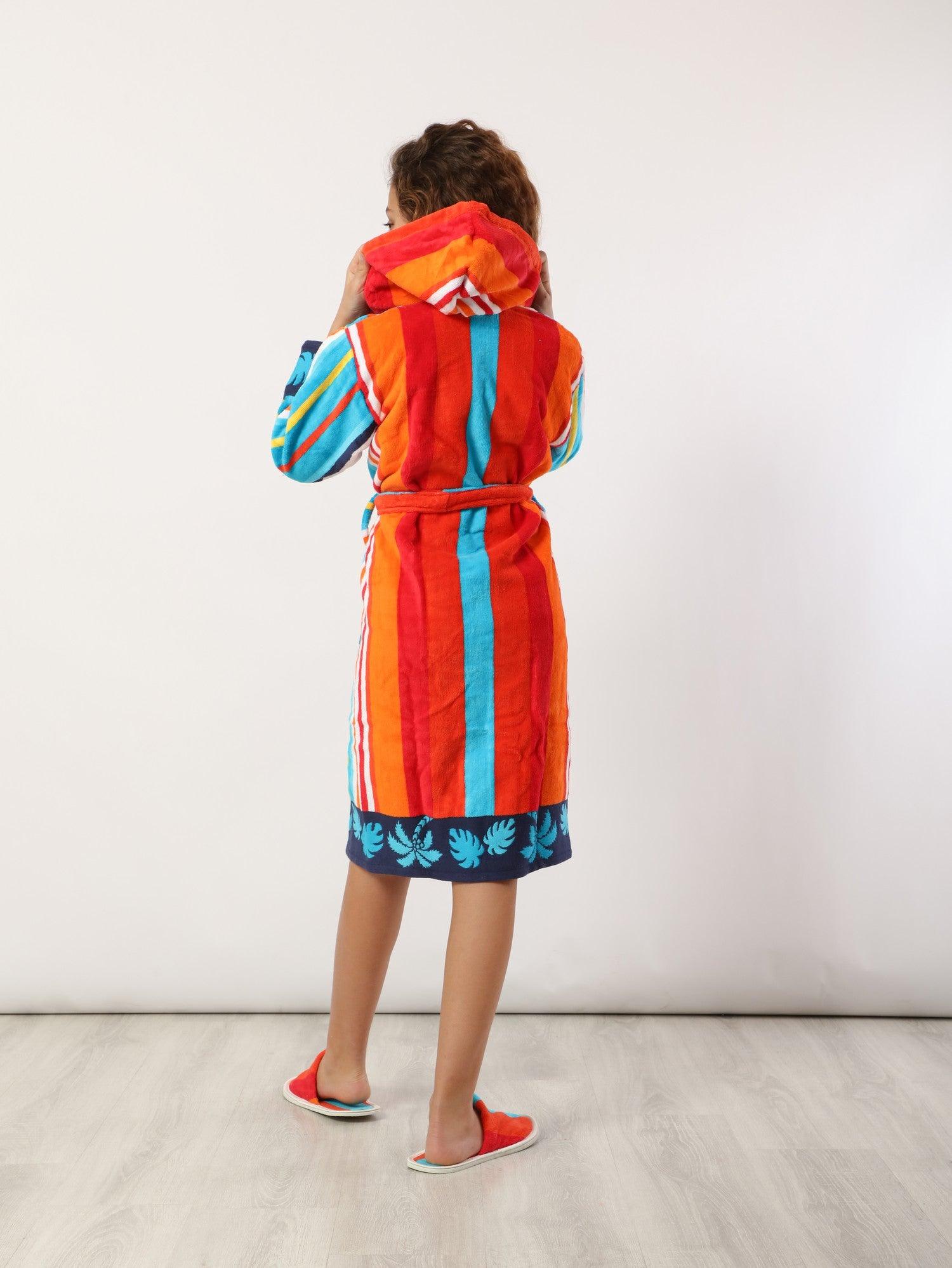 Eve Stripe Kid MultiColor Bathrobe - Eve Chantelle