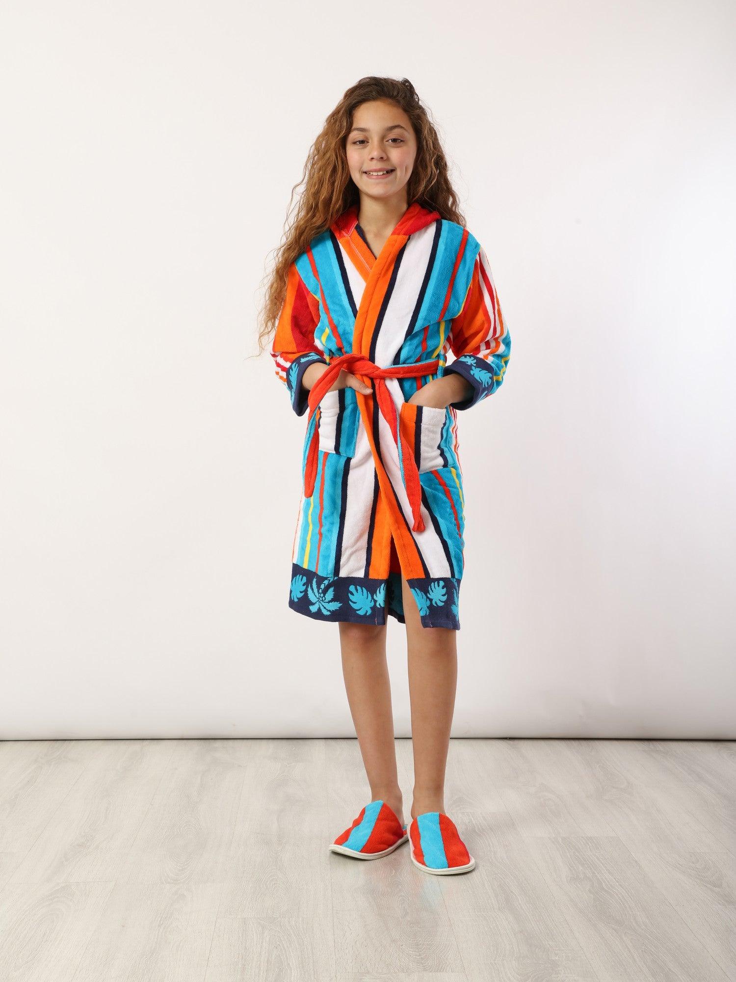 Eve Stripe Kid MultiColor Bathrobe - Eve Chantelle
