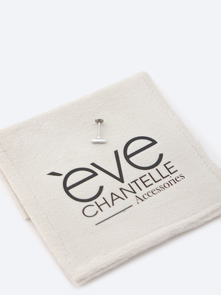 Odette Silver-Tone Stainless Steel Stud Earrings