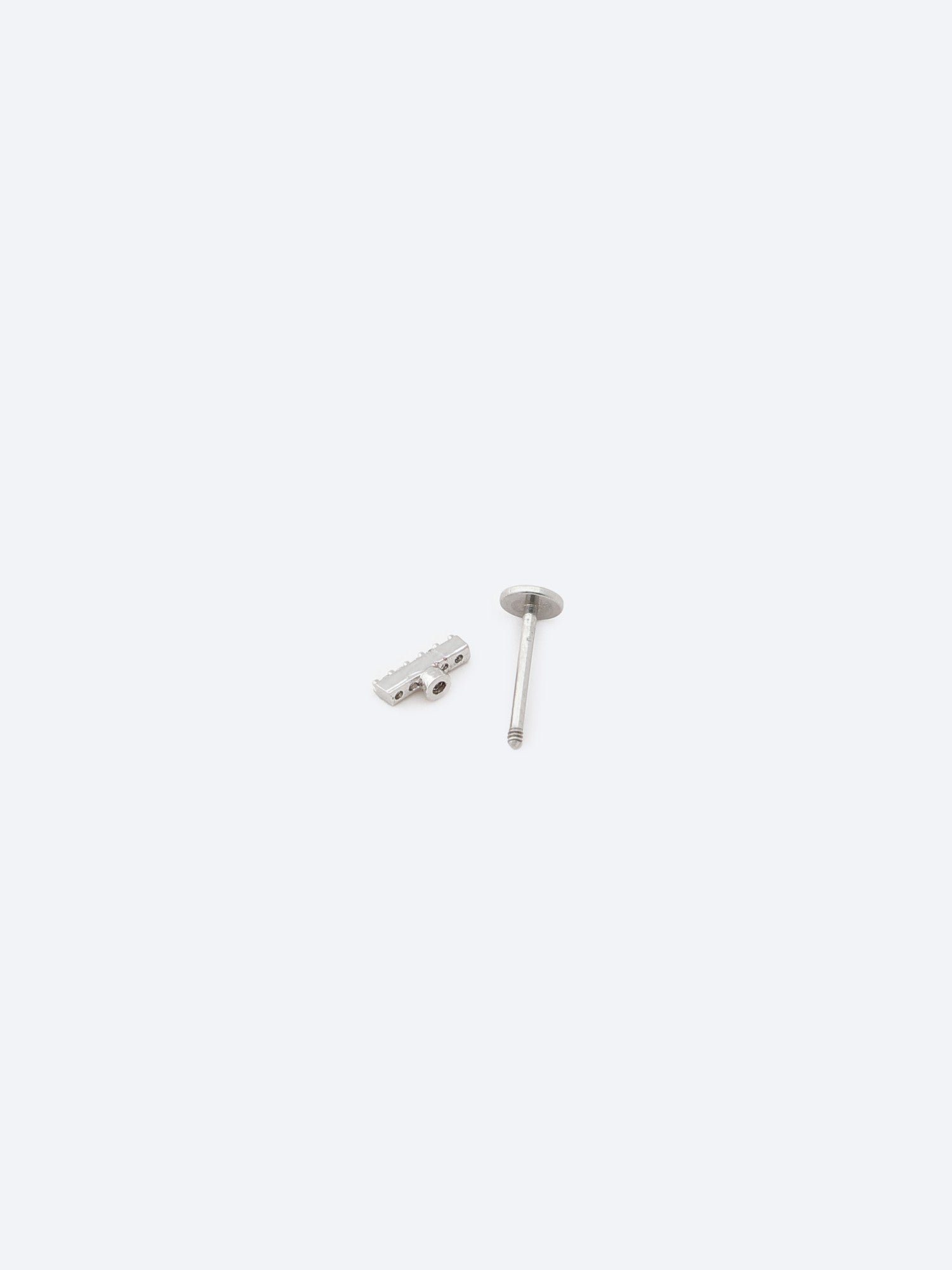 Odette Silver-Tone Stainless Steel Stud Earrings