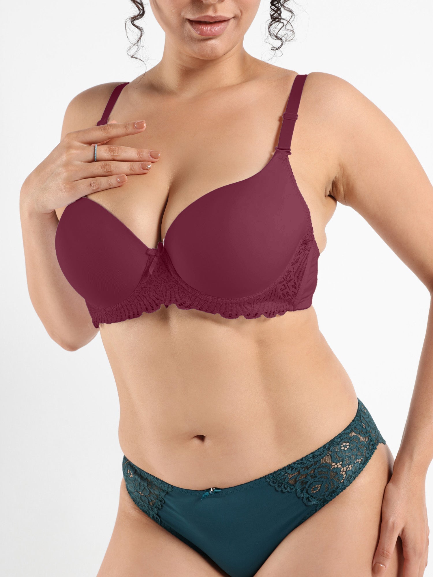 Sweet Whisper Plus Size Lace Bra