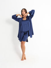 Royal Blue Pyjama Satin Set