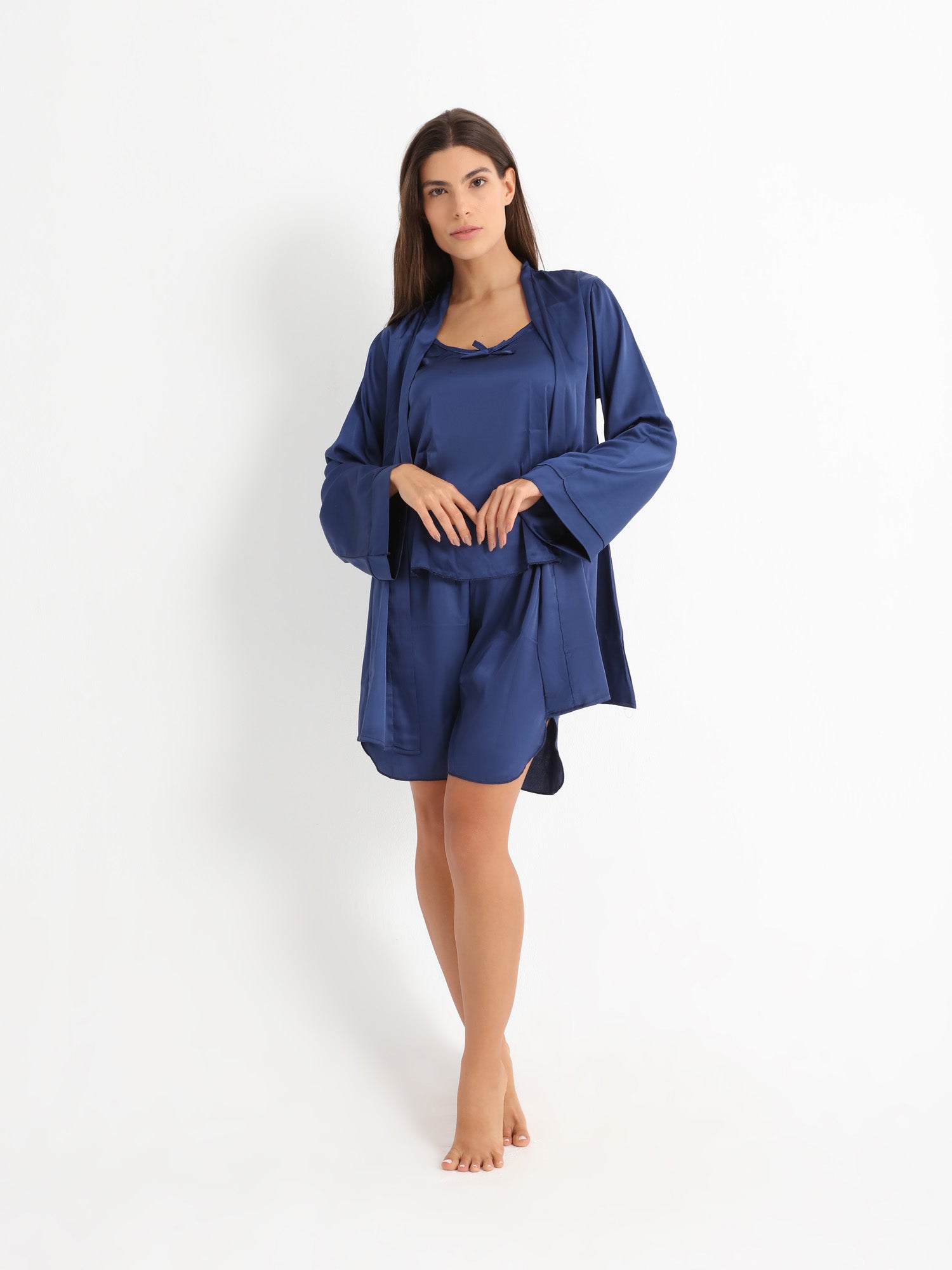 Royal Blue Pyjama Satin Set