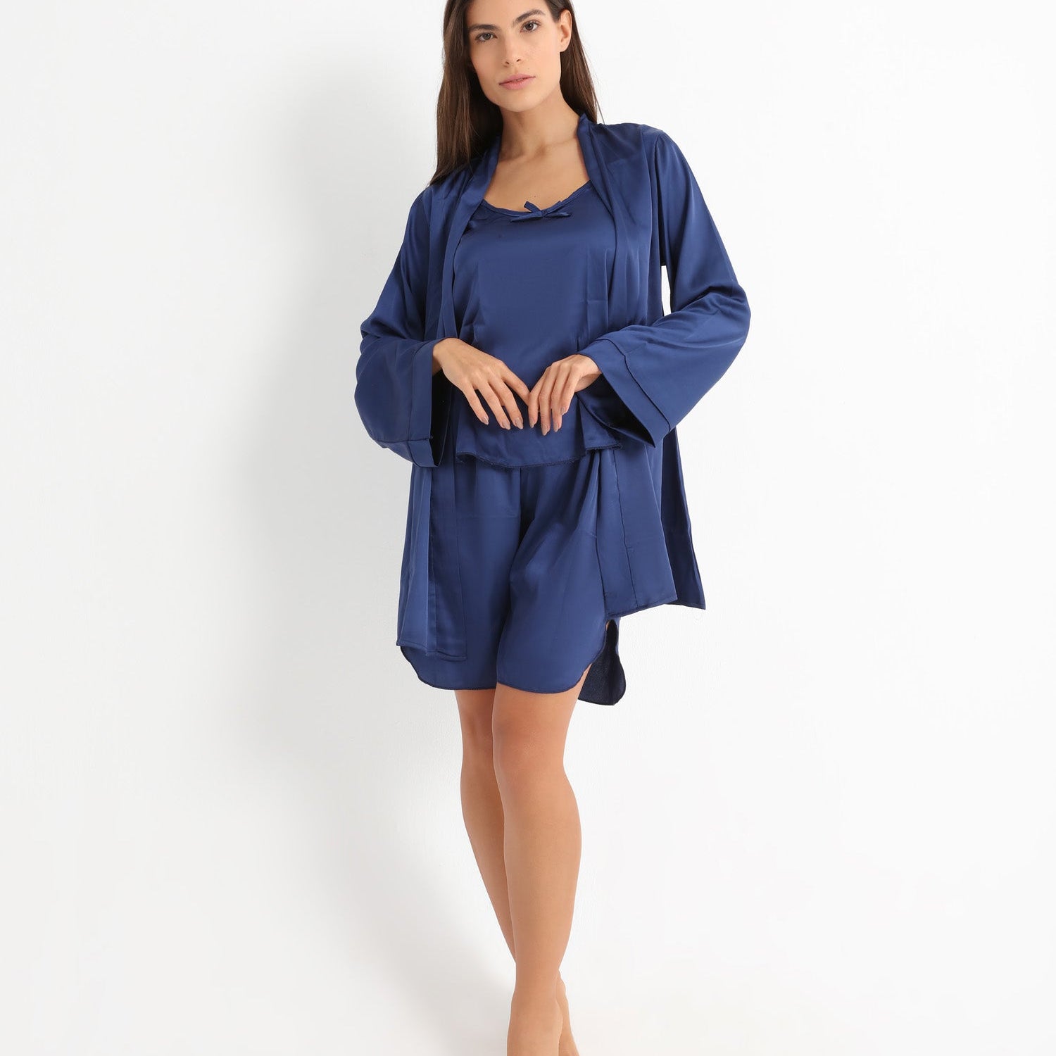Royal Blue Pyjama Satin Set