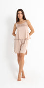 Royal Nude Pyjama Satin Set