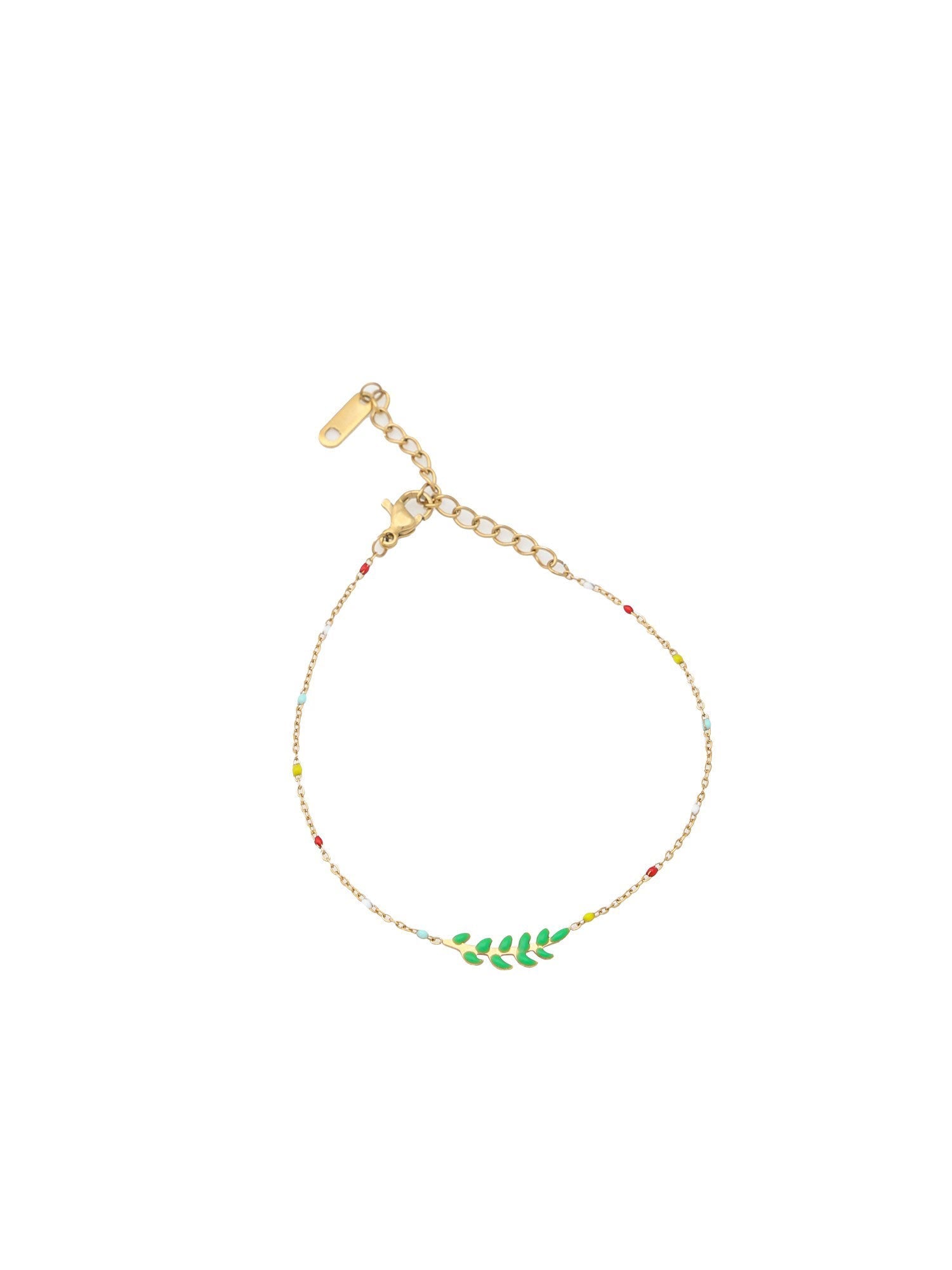 Glimmer Gold-Tone Stainless Steel Station Bracelet