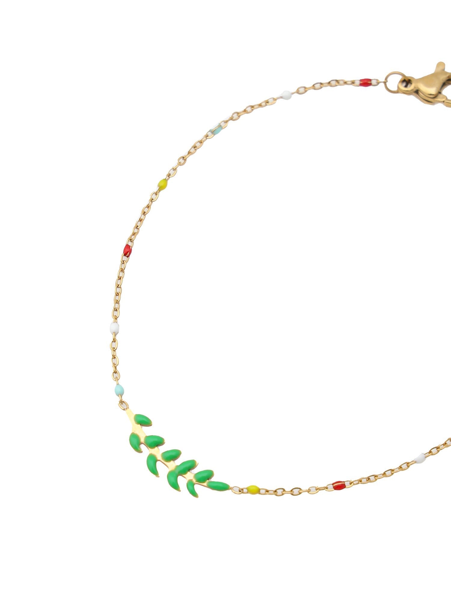 Glimmer Gold-Tone Stainless Steel Station Bracelet