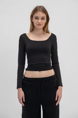 Virmo Seamless Scoop Neck Sculpt Long Sleeve