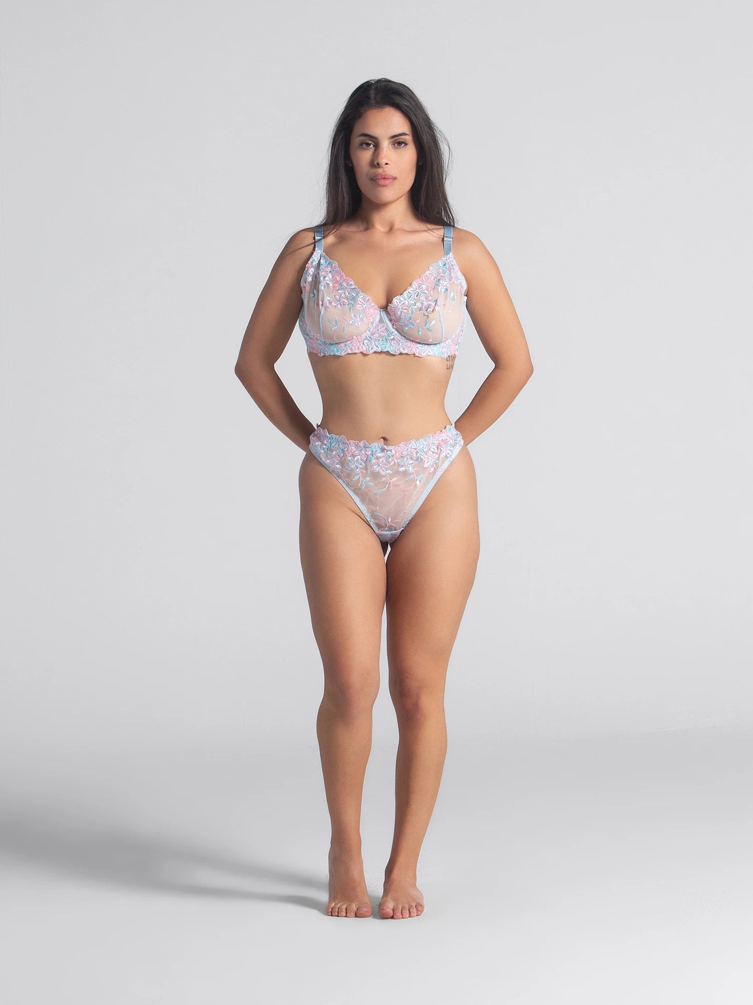 Eve Chantelle Plus Size Floral Glow Set