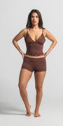 Eve Chantelle Midnight Lace Lounge Set