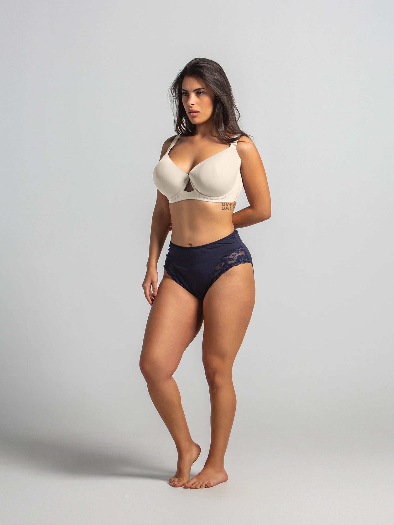 Plus Size Mama Brife In Cotton With Dentelle