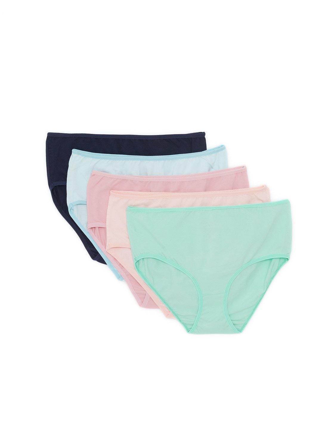 Eve Chantelle Multi Color Underwear - High Waist Cut - Pack Of 5 Panties For Women - chantelleve