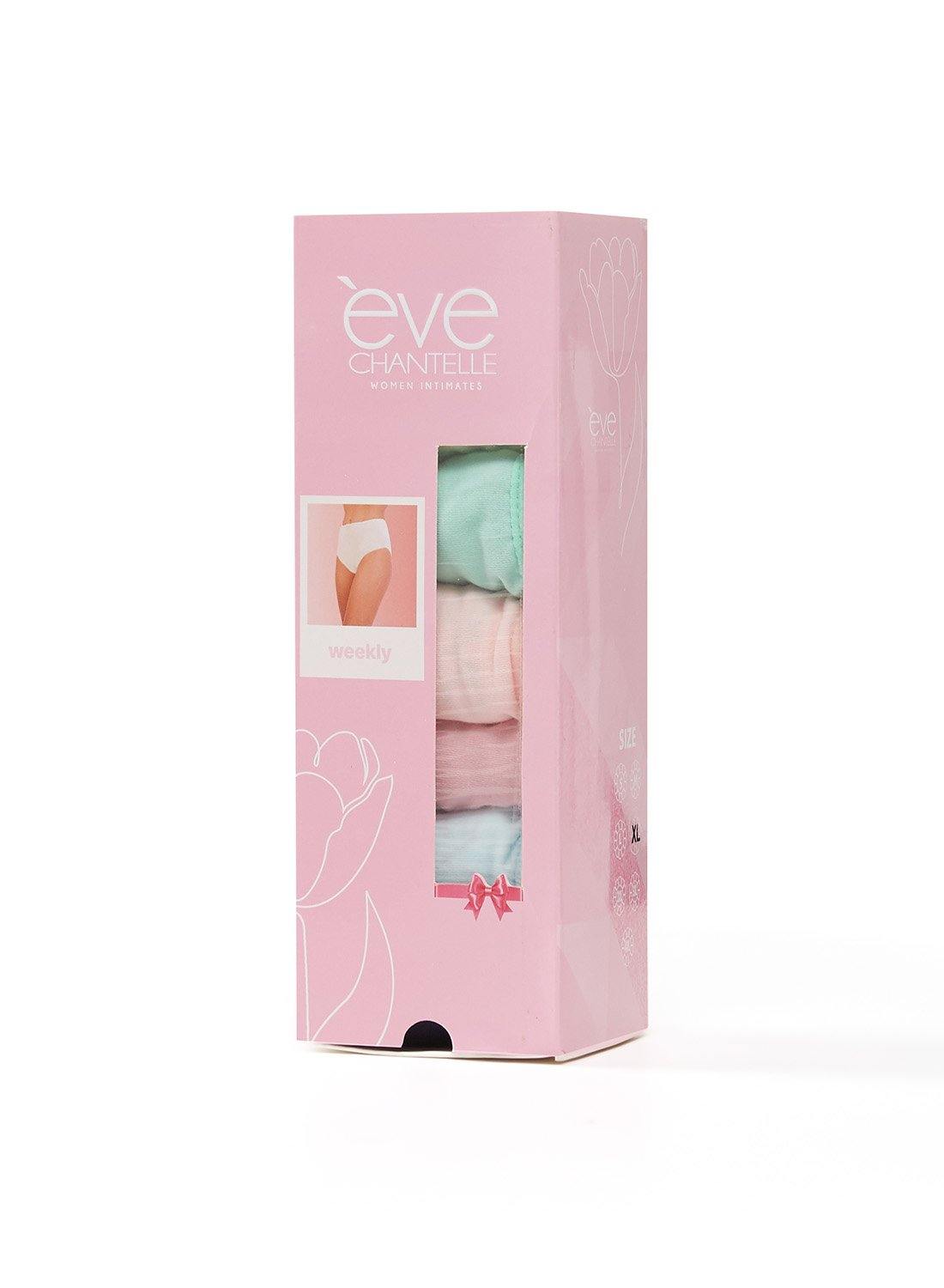 Eve Chantelle Multi Color Underwear - High Waist Cut - Pack Of 7 Panties For Women - chantelleve